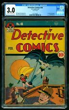 DETECTIVE COMICS #48 CGC 3.0 1st Batmobile and Gotham City Bob Kane DC 1941 picture