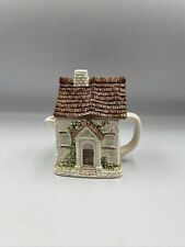 Vintage OTAGIRI Japan Cottage Teapot Creamer Hand-Painted Thatched  picture