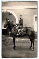 c1910's WWI Soldier Terezin Czech Republic RPPC Photo Posted Antique Postcard picture