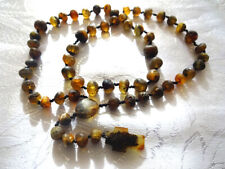Raw NATURAL BALTIC AMBER CATHOLIC ROSARY/ NECKLACE picture