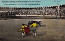 c.'10, Mexico, Bull Fighting, To The Rescue ,Old Postcard picture