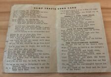 WWI Camp Travis, pocket sized song card, San Antonio, Texas picture