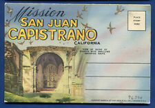 California San Juan Capistrano Missions postcard folder foldout PF601 picture