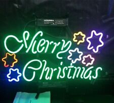 Merry Christmas Gifts Starts Neon Sign Light Lamp Handmade Wall Decor 20