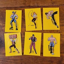 1989 Nintendo Sticker Cards Topps Double Dragon Lot of 6 picture