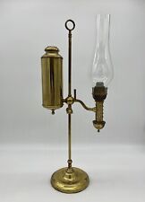 Antique 1877 Manhattan Brass Co. Single Burner Student Lamp- Not Electrified picture
