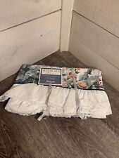 Vintage Wamsutta Full Flat Supercale 200ct Sheet Eyelet Rose Floral NOS picture