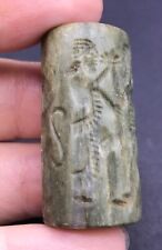 Beautiful Old Natural Jasper Stone Antique Sumerian Artifact Story Cylinder picture