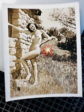 Vintage 50’s Girl Pretty Bosom PIN UP Risque Nude Original B&W Girlie Photo #69 picture