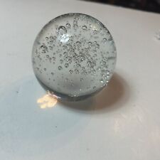 VTG Large Clear Glass Controlled Bubble Paperweight 4” picture