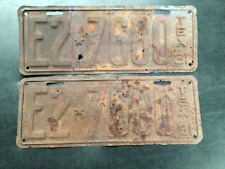 VINTAGE 1931 TEXAS LICENSE PLATE SET E2 7680 VERY RUSTIC picture