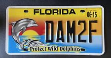Florida License Plate Protect Wild Dolphins Expired 6/15 picture
