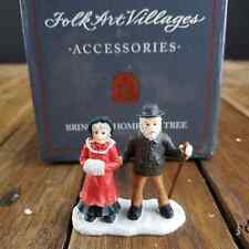 Lang and Wise Folk Art Village Bringing Home The Tree Grandma & Grandpa 30010105 picture