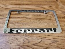 Steve Harris Imports Ferrari Vintage Dealer License Plate Frame 
