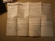Original 1840 Land Deed Indenture Document Montgomery County Pennsylvania picture