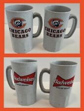 2 Vintage Budweiser King Of Beers Chicago Bears Betras USA Plastic Cups Unused picture
