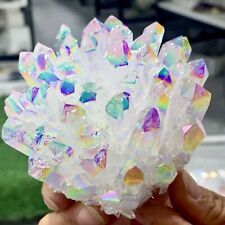 389G Angel Aura Quartz TitaniumBismuth Siliconcluster Rainbow Crystals Stone picture