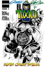 El Toxico 1 Negative Press 2013 Blank Sketch Variant Comic W Original DCastr Art picture