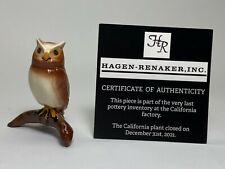 Hagen Renaker #70 3369 Miniatures Horned Owl on Stump NOS Last of Factory Stock picture