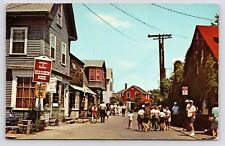c1960-70s~Bearskin Neck Entrance~Rockport Massachusetts MA~Shops~VTG Postcard picture