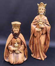 VTG Large Nativity Wise Men Magi Figurines (2) Paper Mache Like Material - Japan picture