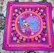Silk Suzani hanging Vintage Uzbek embroidery 135x148 53