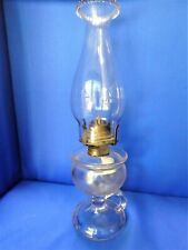 ANTIQUE LOMAX EAPG OIL FINGER LAMP  PURPLE CAST w/ GLASS SHADE 14