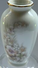 Vintage Asahi Japan Flowers Small Vase with Gold Rim  picture