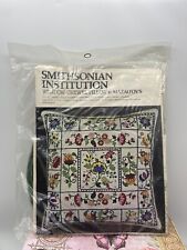 New Mazaltov’s Crewel Pillow Kit Smithsonian Institution Window 14”x14” Floral picture