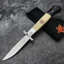 Finka KGB Russian Tactical Hunting Knife Folding Steel 440C Blade Pocket Knife picture