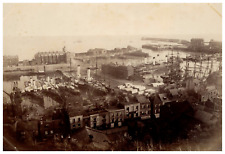 England, Port Of Dover, Panorama Vintage Albumen Print 16x2 Albumin Print picture