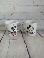 set of 2 Disney Zak designs Minnie & Mickey Mouse Mug Coffee Cup picture