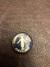 c. 1918 Metal Lapel Pin Badge Button COMMUNITY FUND CLEVELAND 3/4” picture