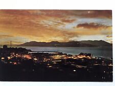 1960 Twilight Panorama Of Fisherman Wharf And Golden Gate San Francisco Postcard picture