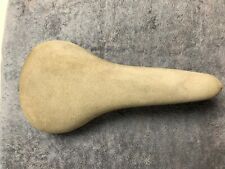 Vintage San Marco Ivory Suede Leather Cycling Saddle, Bike Seat  picture