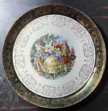 1950s Crest O Gold S SABIN Warranted 22K 9” Plate Victorian Courting Couple picture
