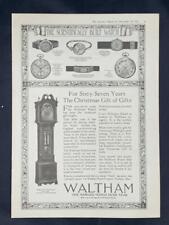 Magazine Ad - 1921 - Waltham Clocks and Watches picture