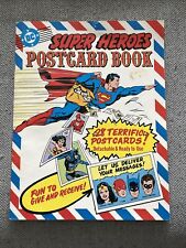 DC SUPER HEROES POSTCARD BOOK 1981 VINTAGE Complete *GOOD CONDITION* RARE picture
