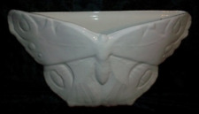Vintage White Ceramic Pier 1 Imports Art Nouveau Butterfly Wall Pocket Italy picture