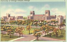 University of Chicago Campus - Chicago, Illinois Linen Postcard picture