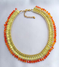 Swarovski Crystal & Lucite Collar Necklace Signed with Swan picture