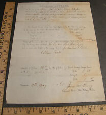 ANTIQUE 1860 GENERAL AVERAGE INSURANCE FORM FOR CARGO LOST DURING SHIPWRECK picture