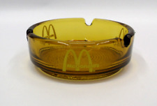 McDonald's 1970's Ashtray Amber/ Honey Gold Glass Spiral Bottom - Tobacciana picture