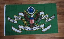 United States Army Retired  3' x 5' Still Serving 100% poly Flag Veteran Father picture