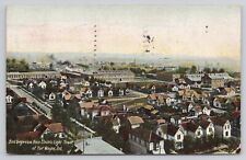 Fort Wayne IN Indiana Bird's-eye View from Electric Light Tower Postcard 1907 picture