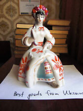 Ukrainian vintage soviet USSR СССР porcelain figurine SEWING GIRL Девушка picture