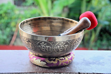 12 inch Om carved Spritual handmade singing bowl - Best healing bowl - Mantra picture