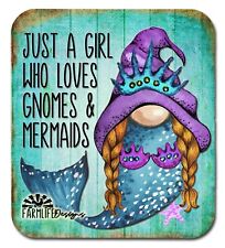 Gnome Magnet - Just A Girl Who Loves Gnomes and Mermaids - 4