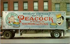 c1950s New York Advertising Postcard PEACOCK FANCY SALMON & TUNA Truck Trailer picture
