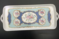 Otco Italy Marked Porcelain Presentation Long Tray Plate Floral Pattern 14